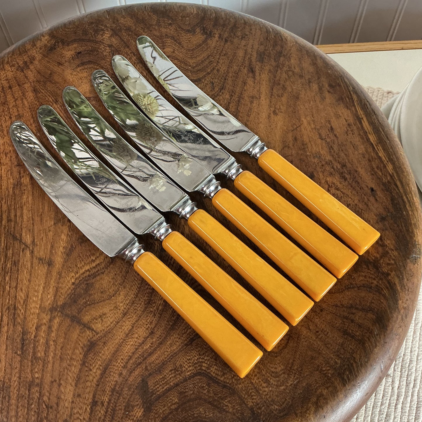 Vintage Butterscotch Knives