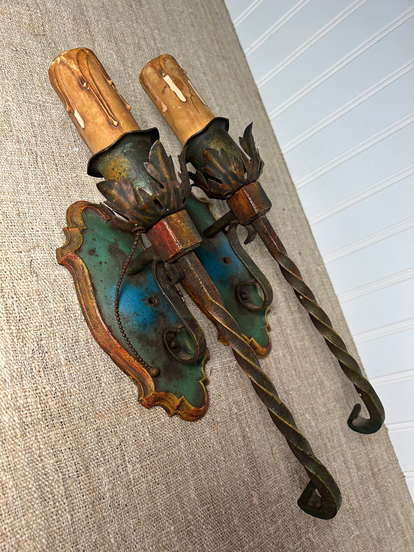 Iron Sconces 1915-1920 European Style