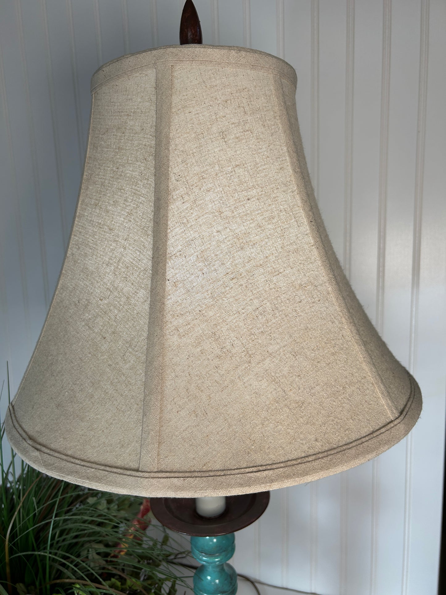 Vintage Turquoise Brown Table Lamp