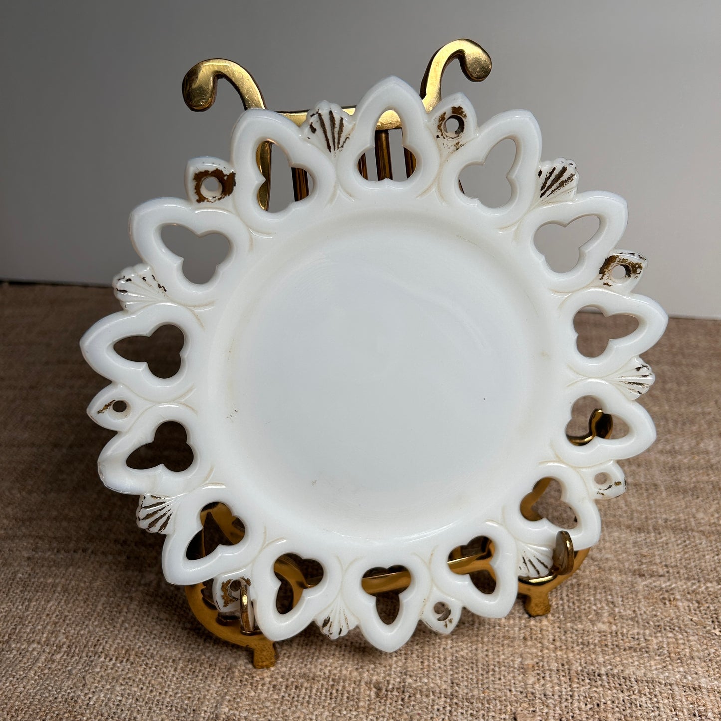 Set of 3 Milk Glass Trays Dishes