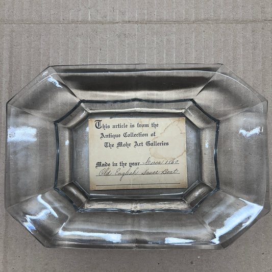 19th Century Flint Glass Sauce Boat