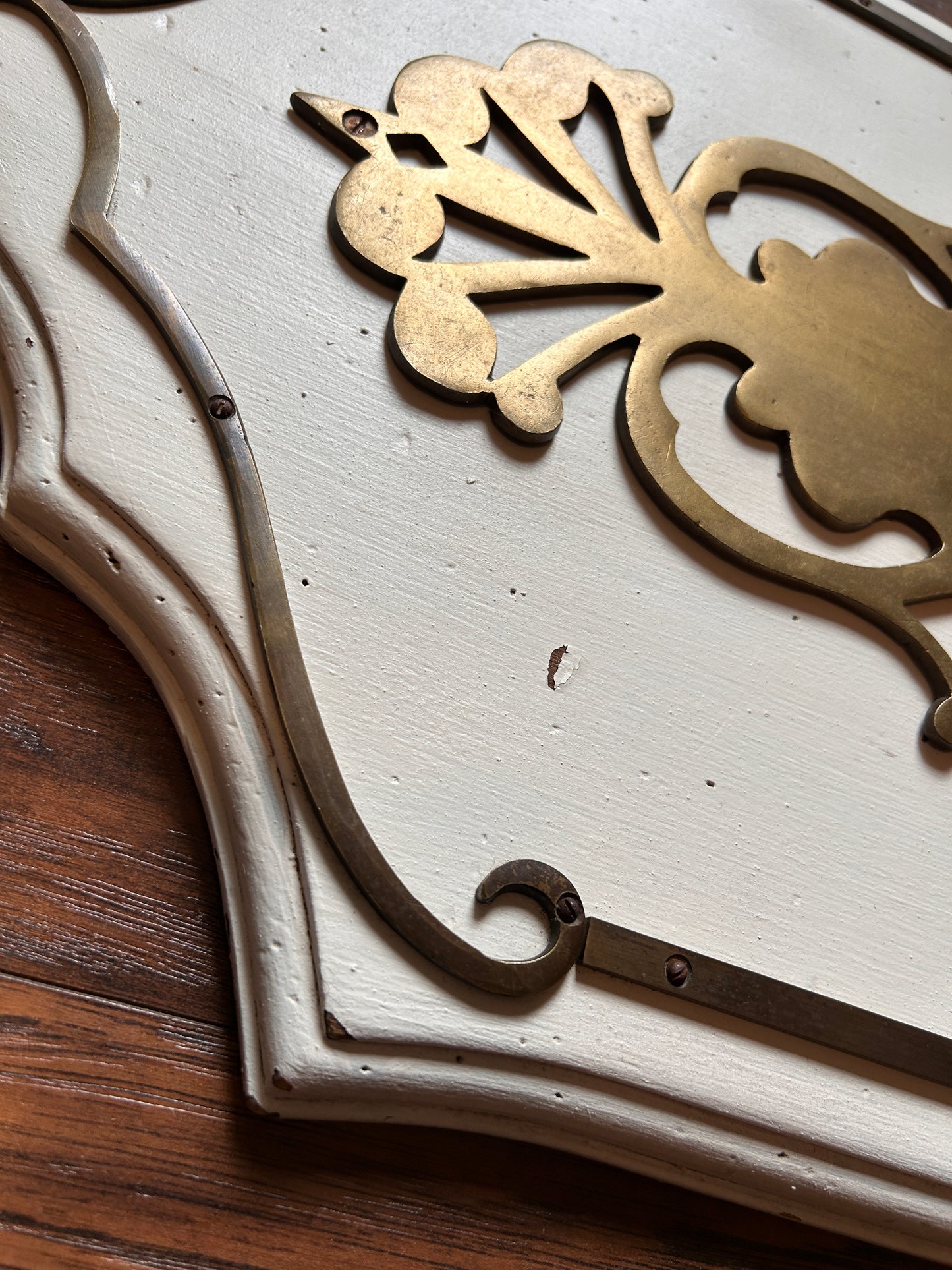 White Wood Brass 2 Candle Wall Sconce