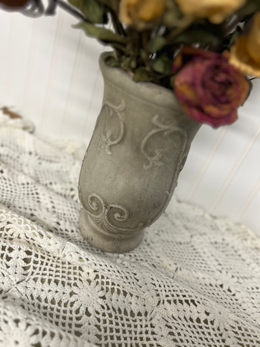 Cast Scroll Vase