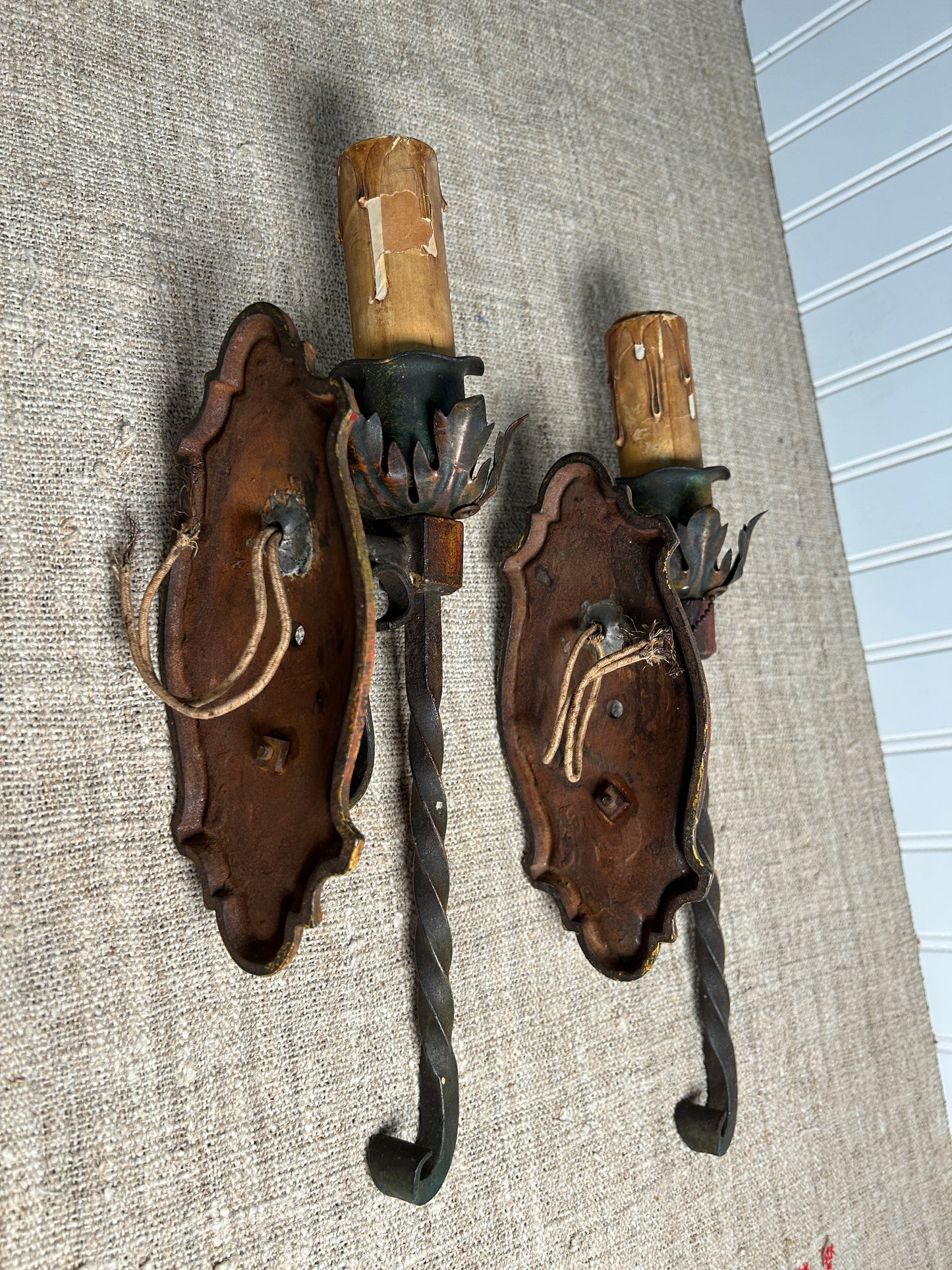 Iron Sconces 1915-1920 European Style