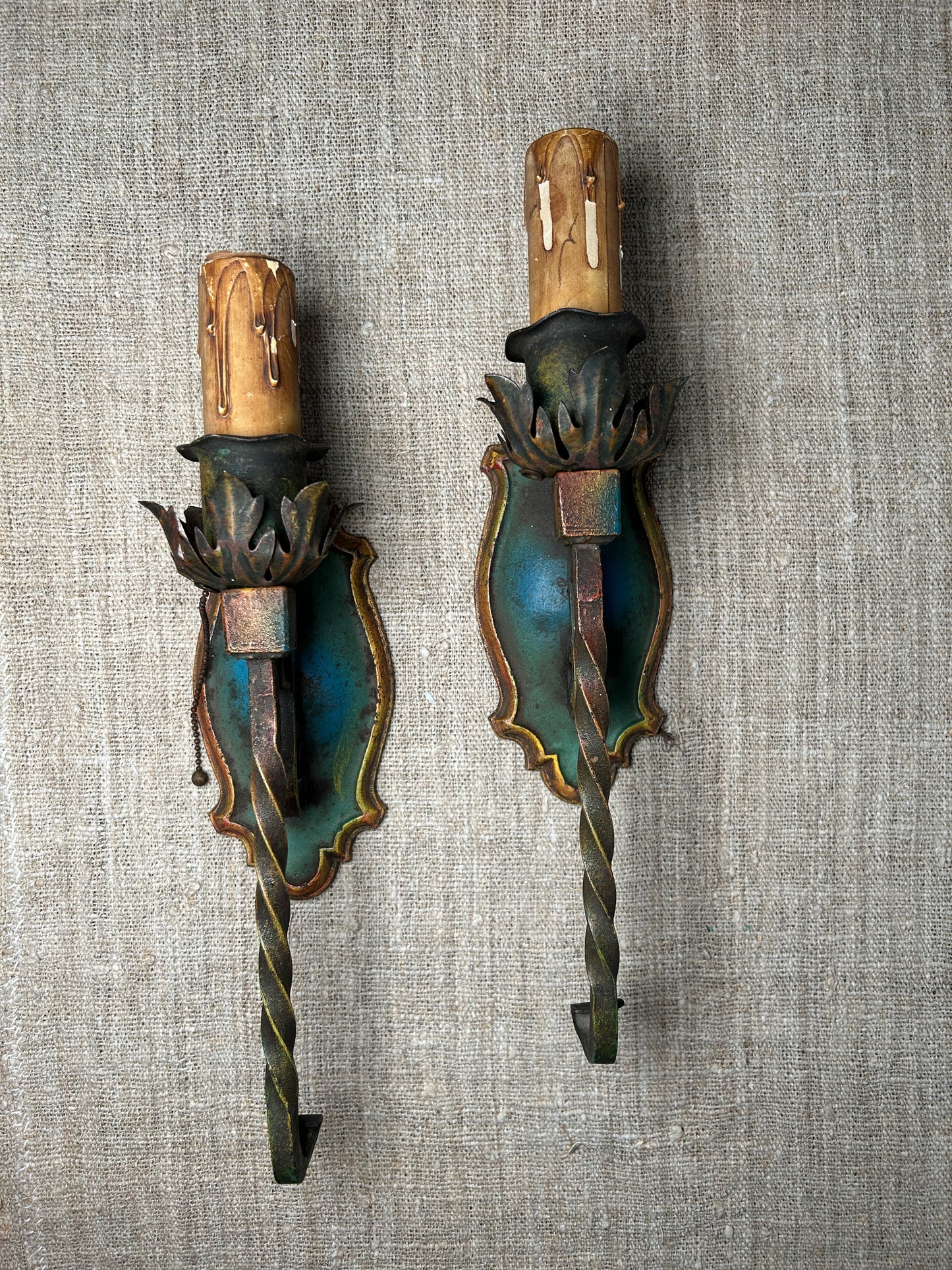 Iron Sconces 1915-1920 European Style