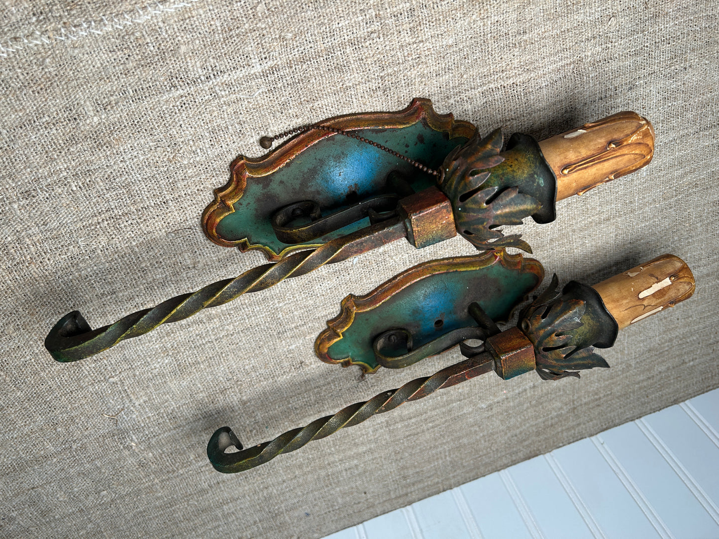Iron Sconces 1915-1920 European Style