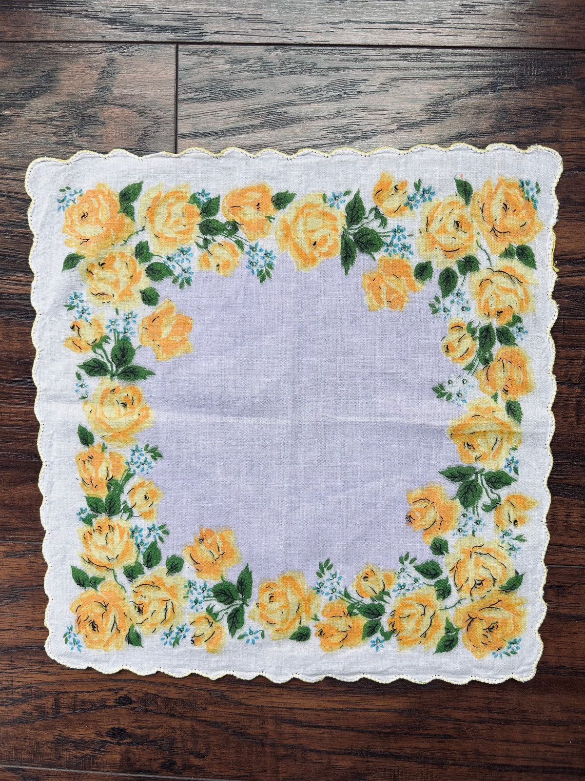 Vintage Linens Embroidery Vanity Scarf Doilie Lace Napkin Hankerchief