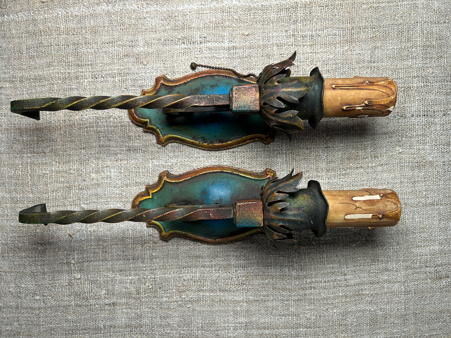 Iron Sconces 1915-1920 European Style