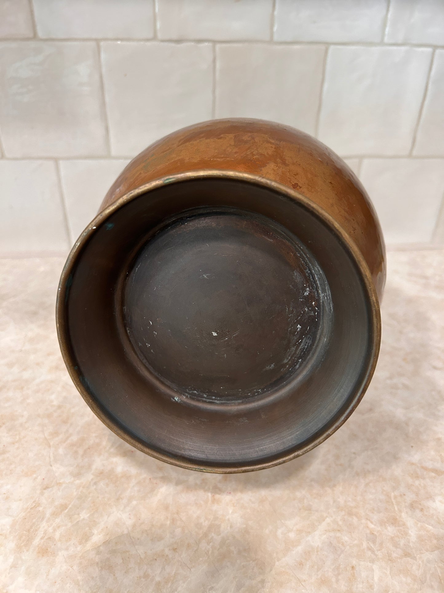 Copper and Brass English Wine Pitcher