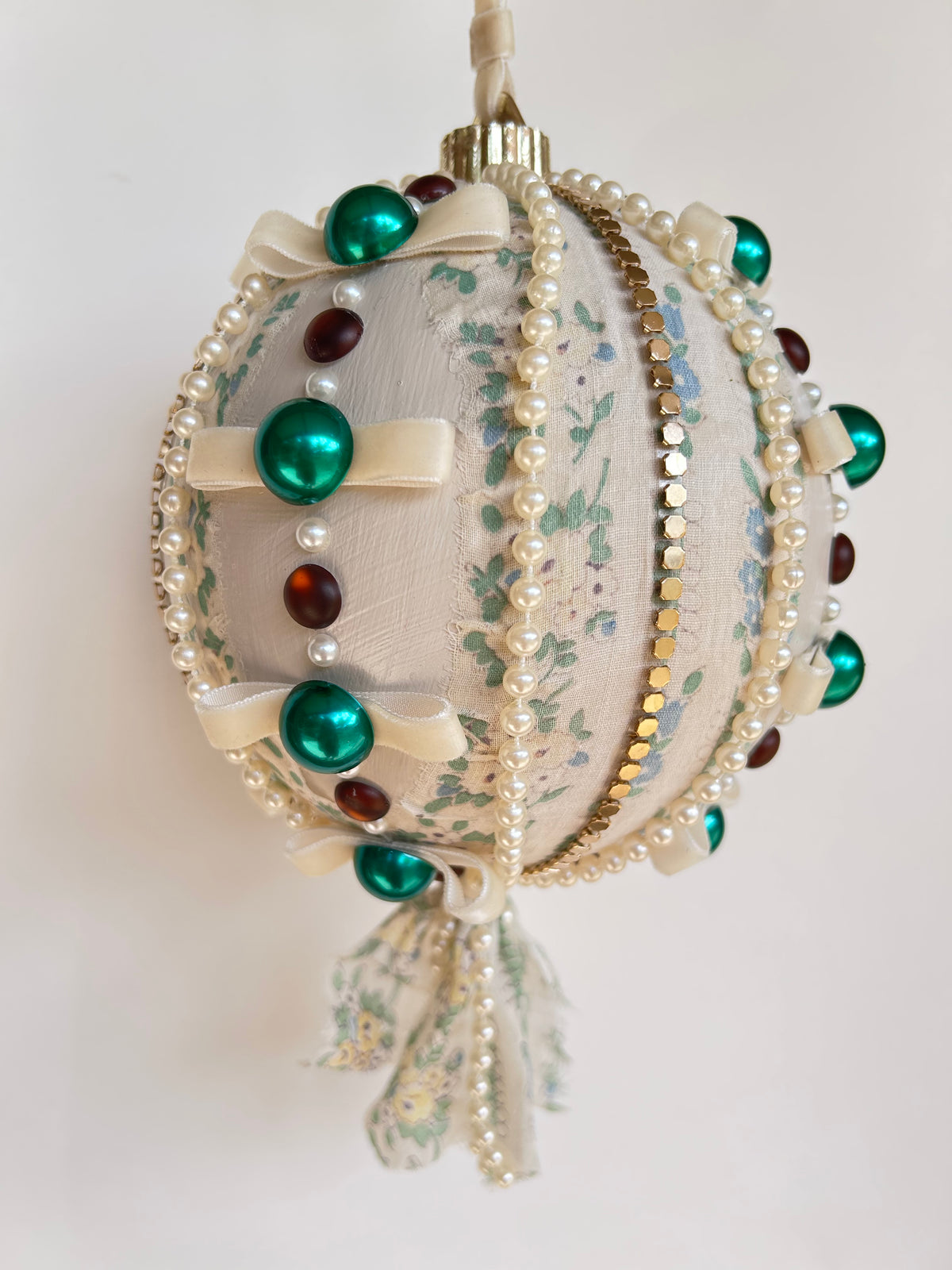 Isn’t She Romantic Pearls and Velvet 6-inch Ornament