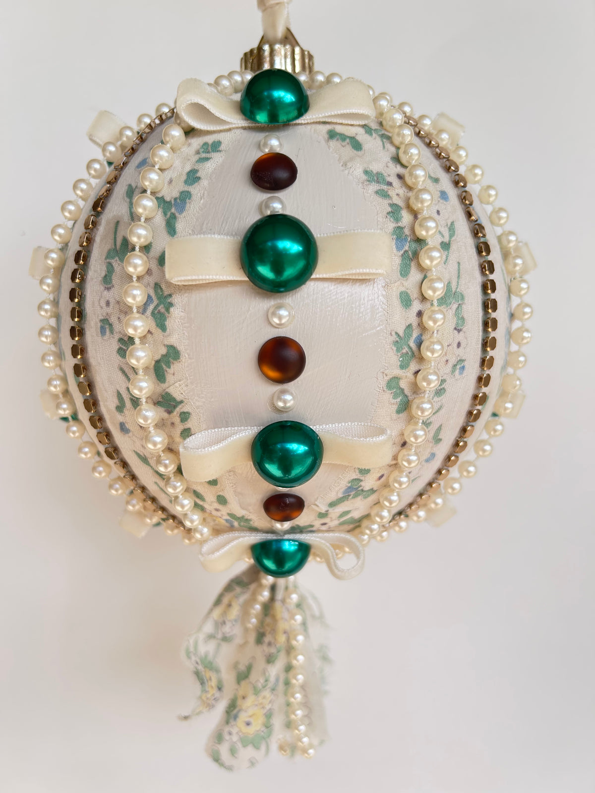 Isn’t She Romantic Pearls and Velvet 6-inch Ornament