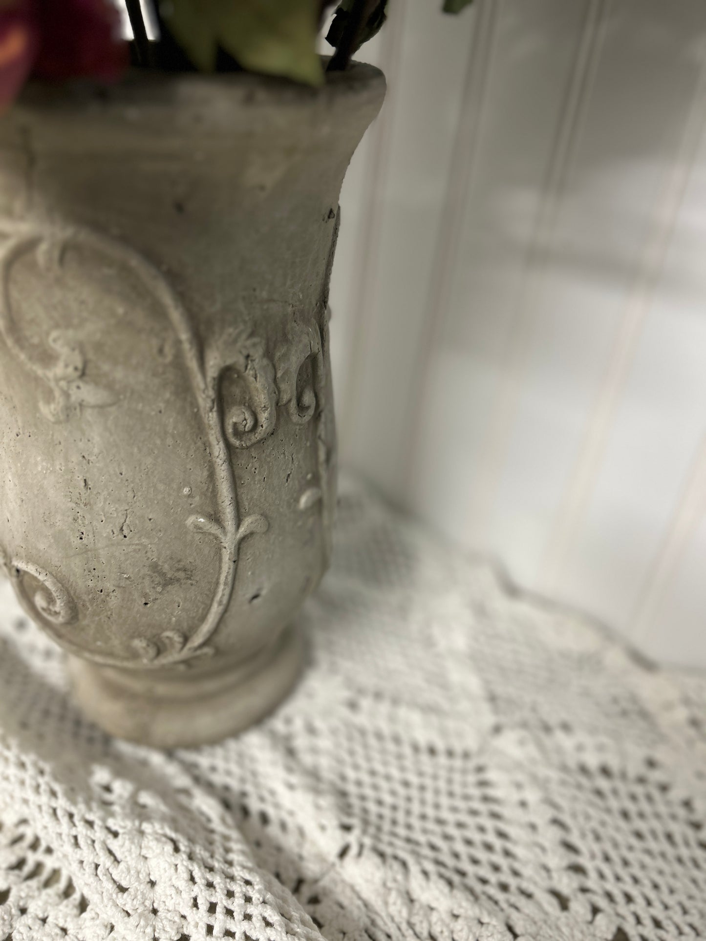 Cast Scroll Vase