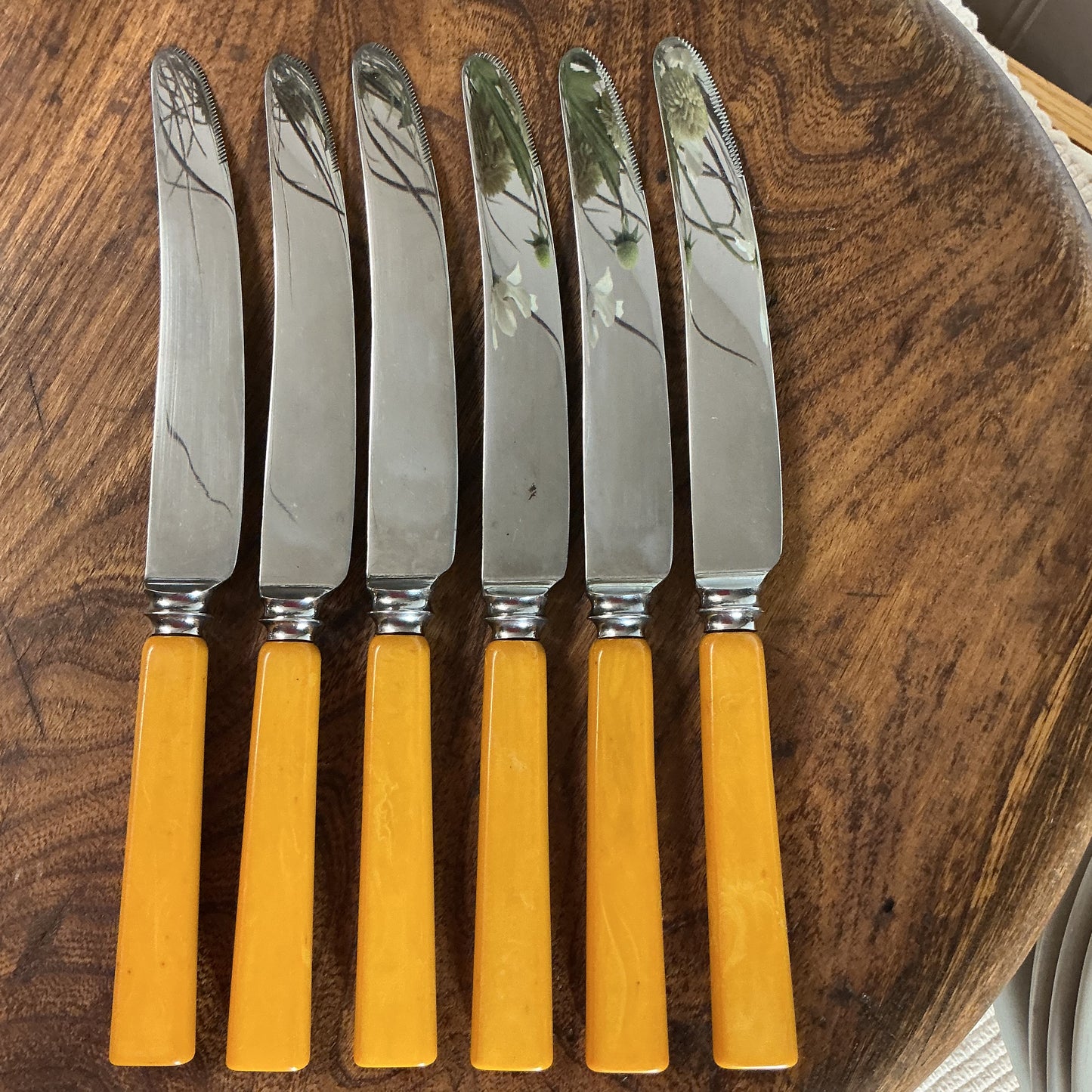 Vintage Butterscotch Knives