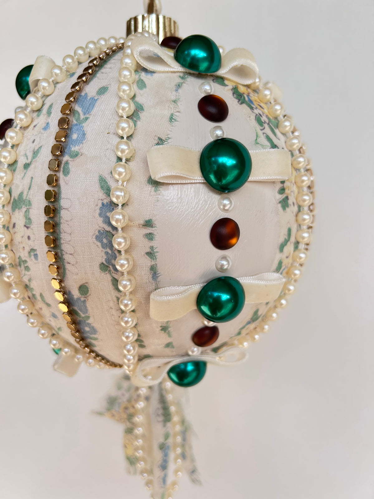 Isn’t She Romantic Pearls and Velvet 6-inch Ornament
