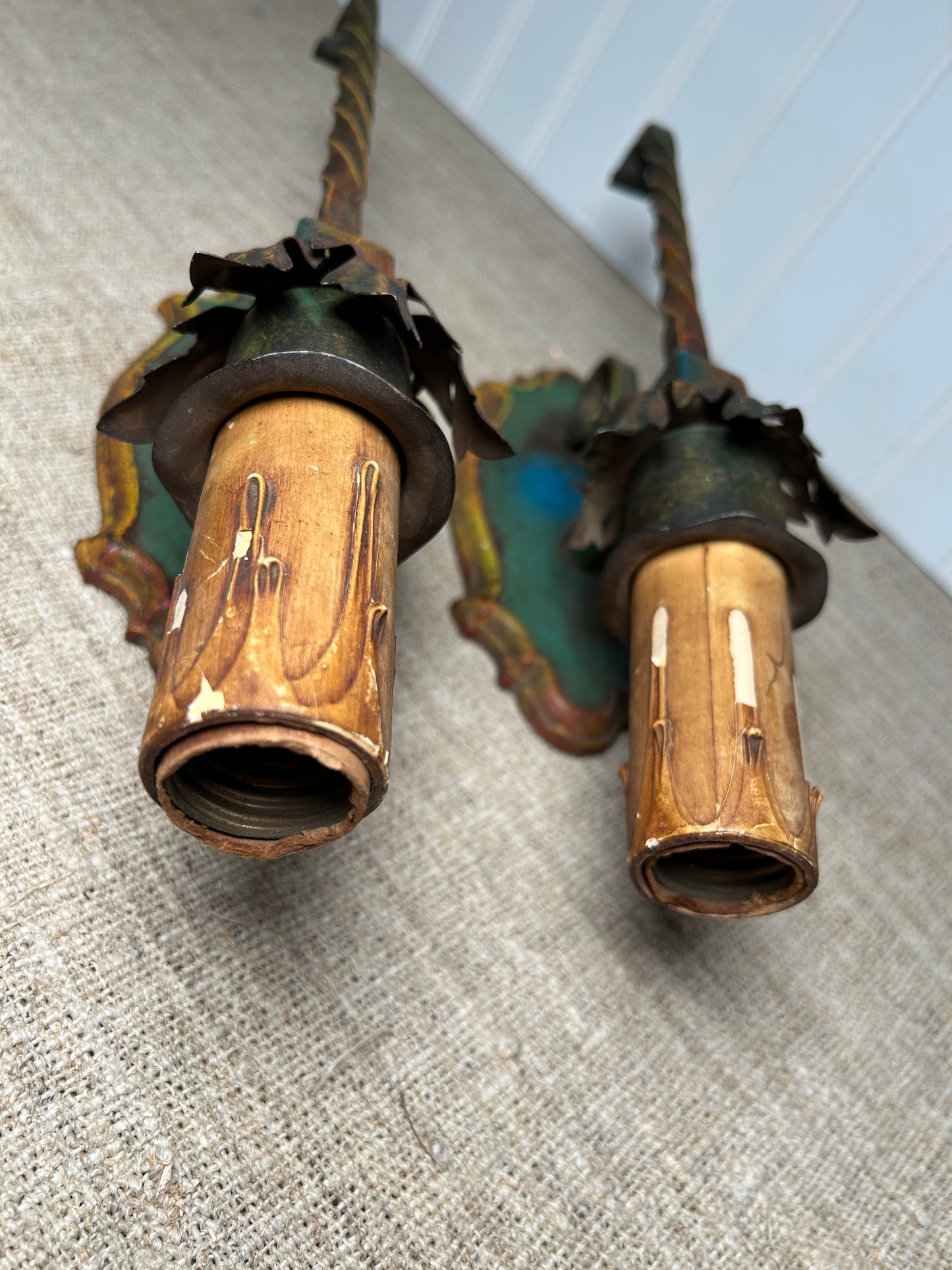 Iron Sconces 1915-1920 European Style