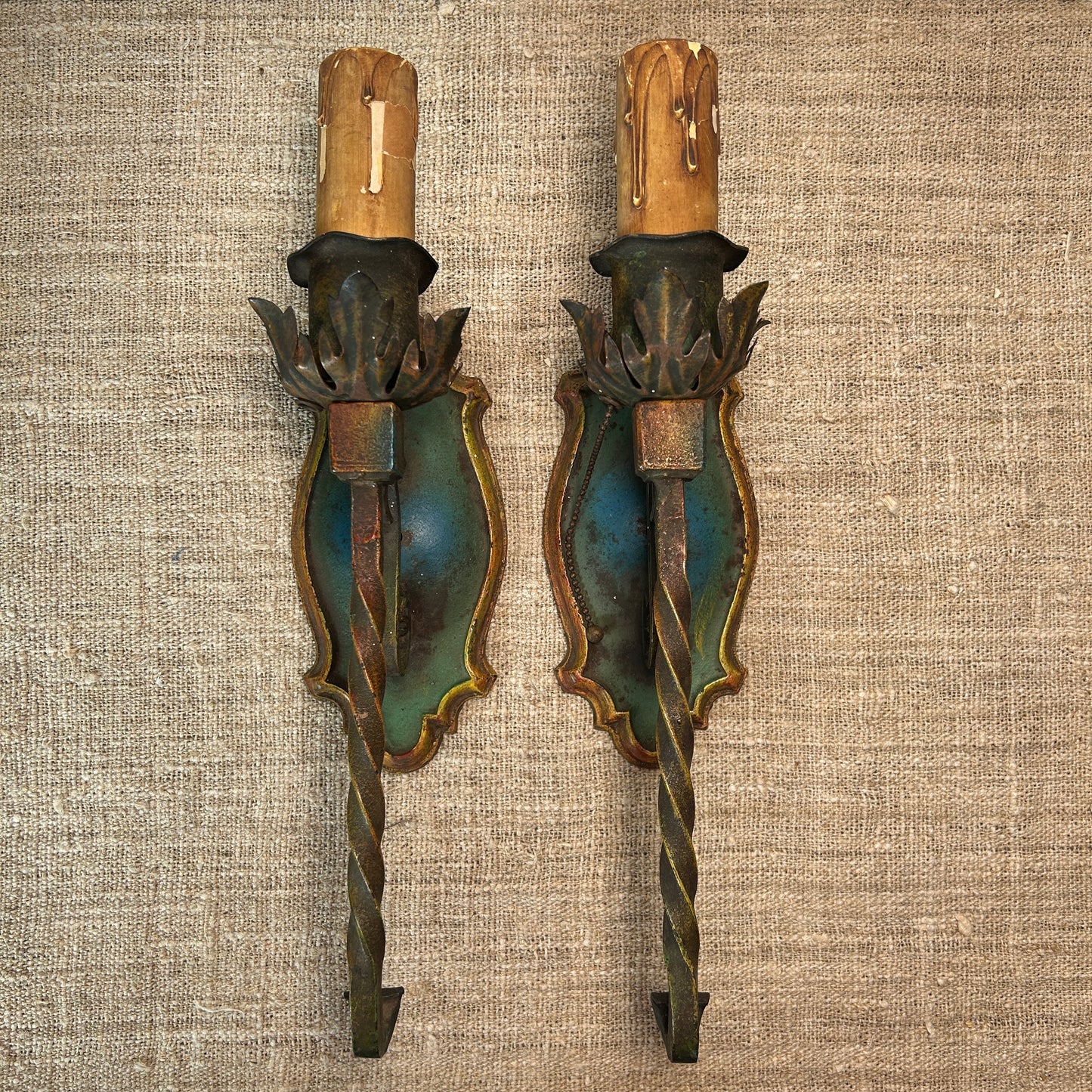 Iron Sconces 1915-1920 European Style