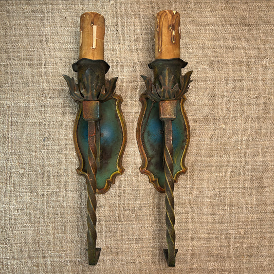 Iron Sconces 1915-1920 European Style