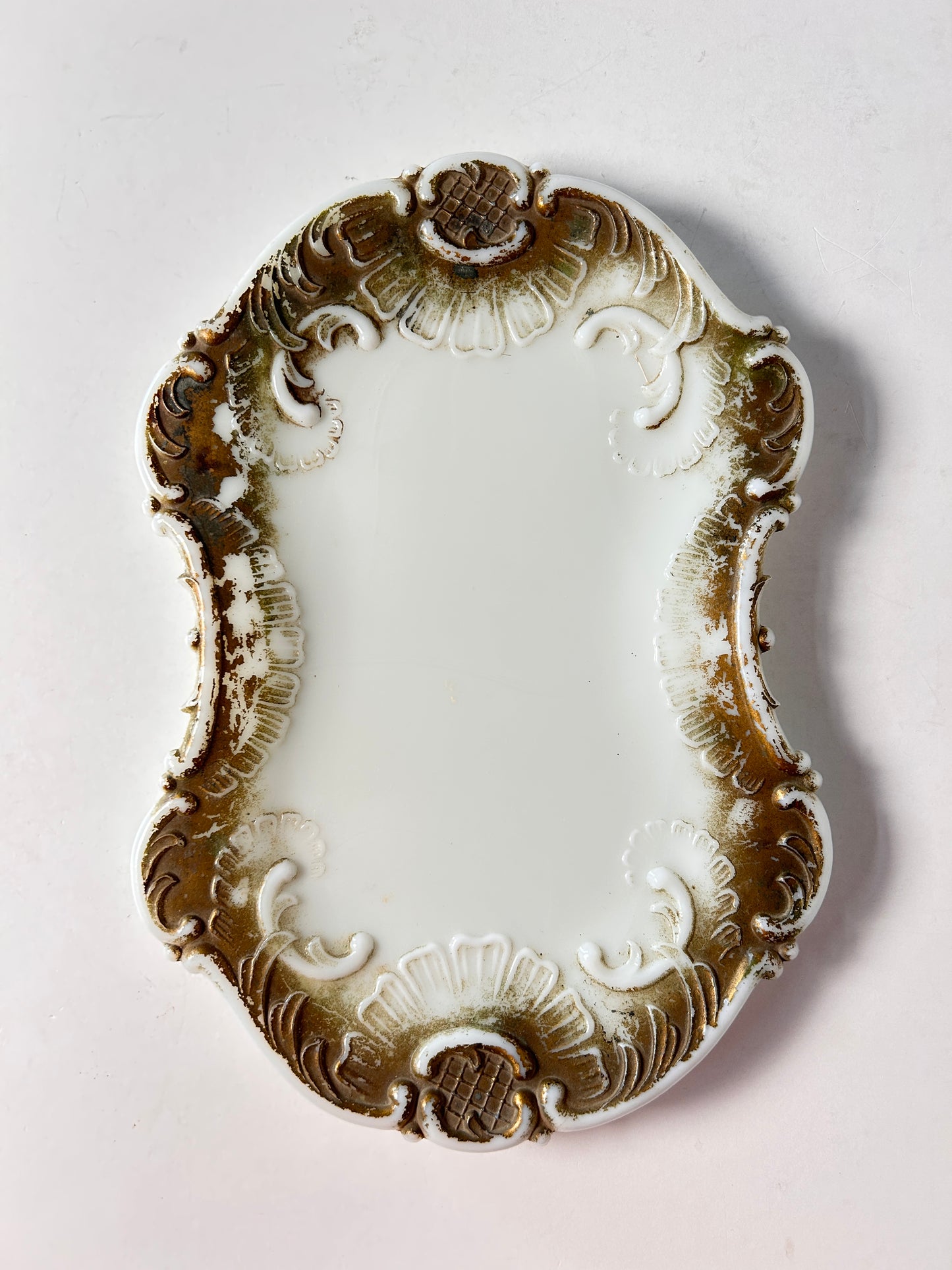 Set of 3 Milk Glass Trays Dishes