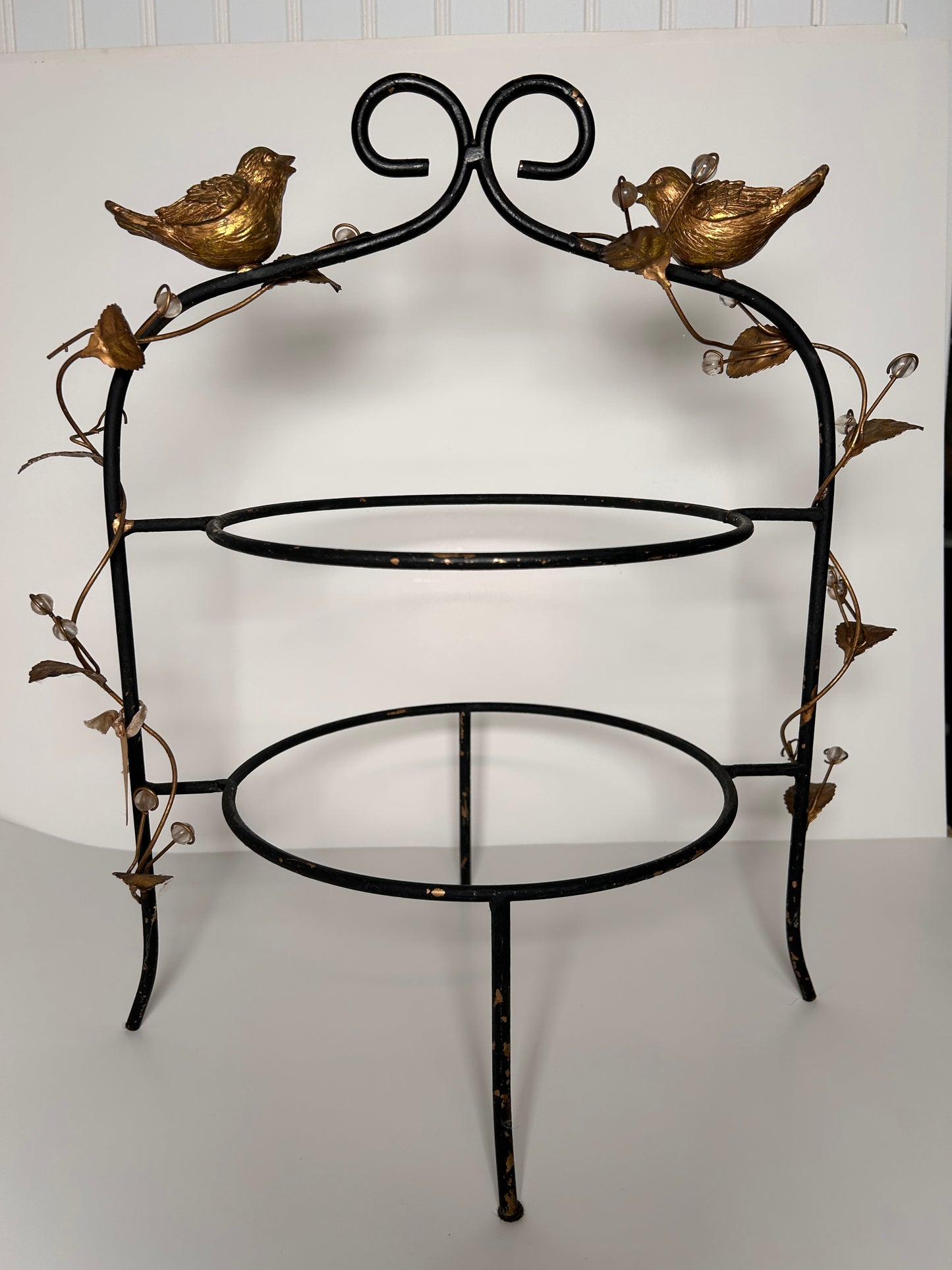 Two-tier Bird Dessert Stand