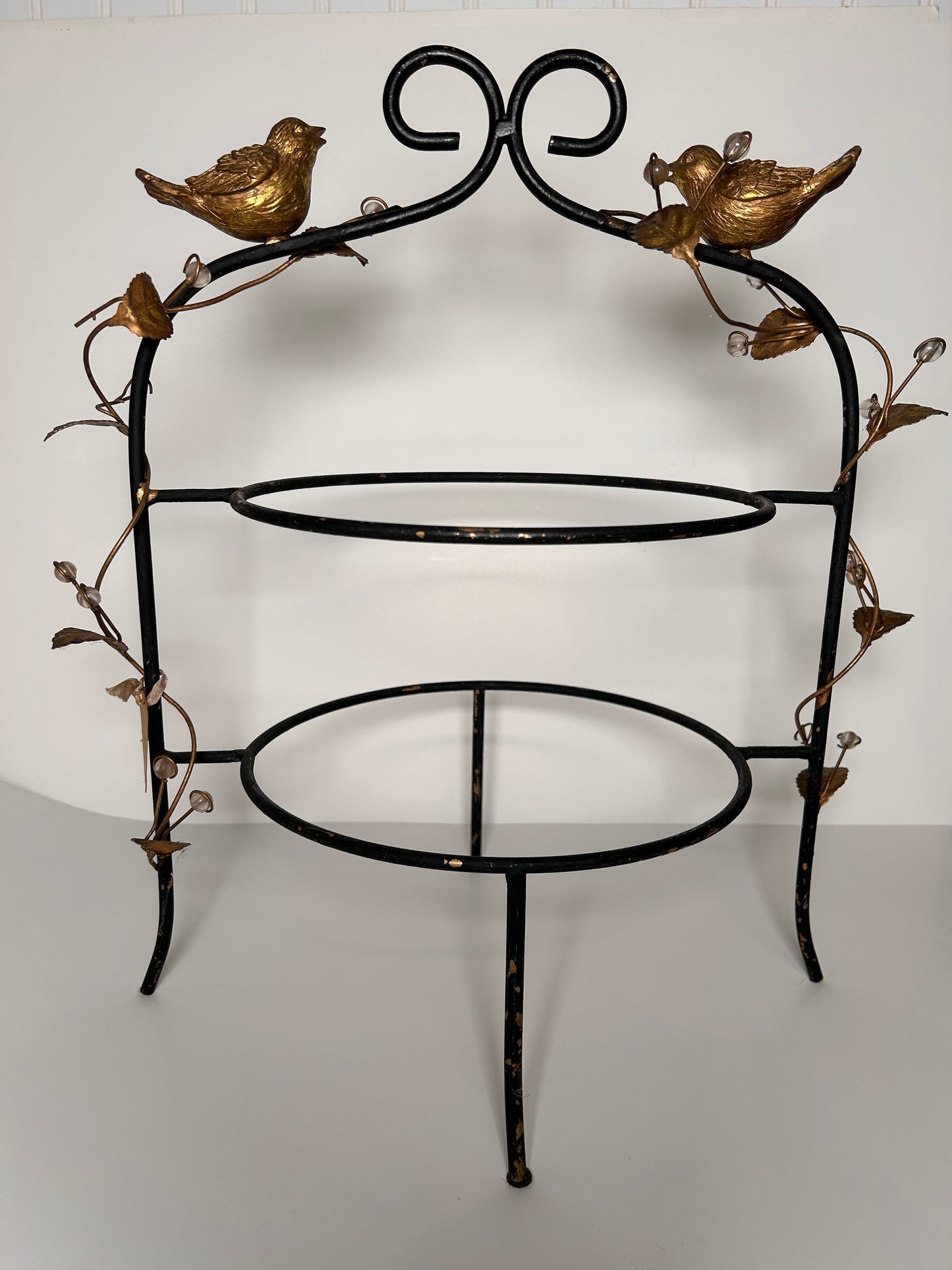 Two-tier Bird Dessert Stand