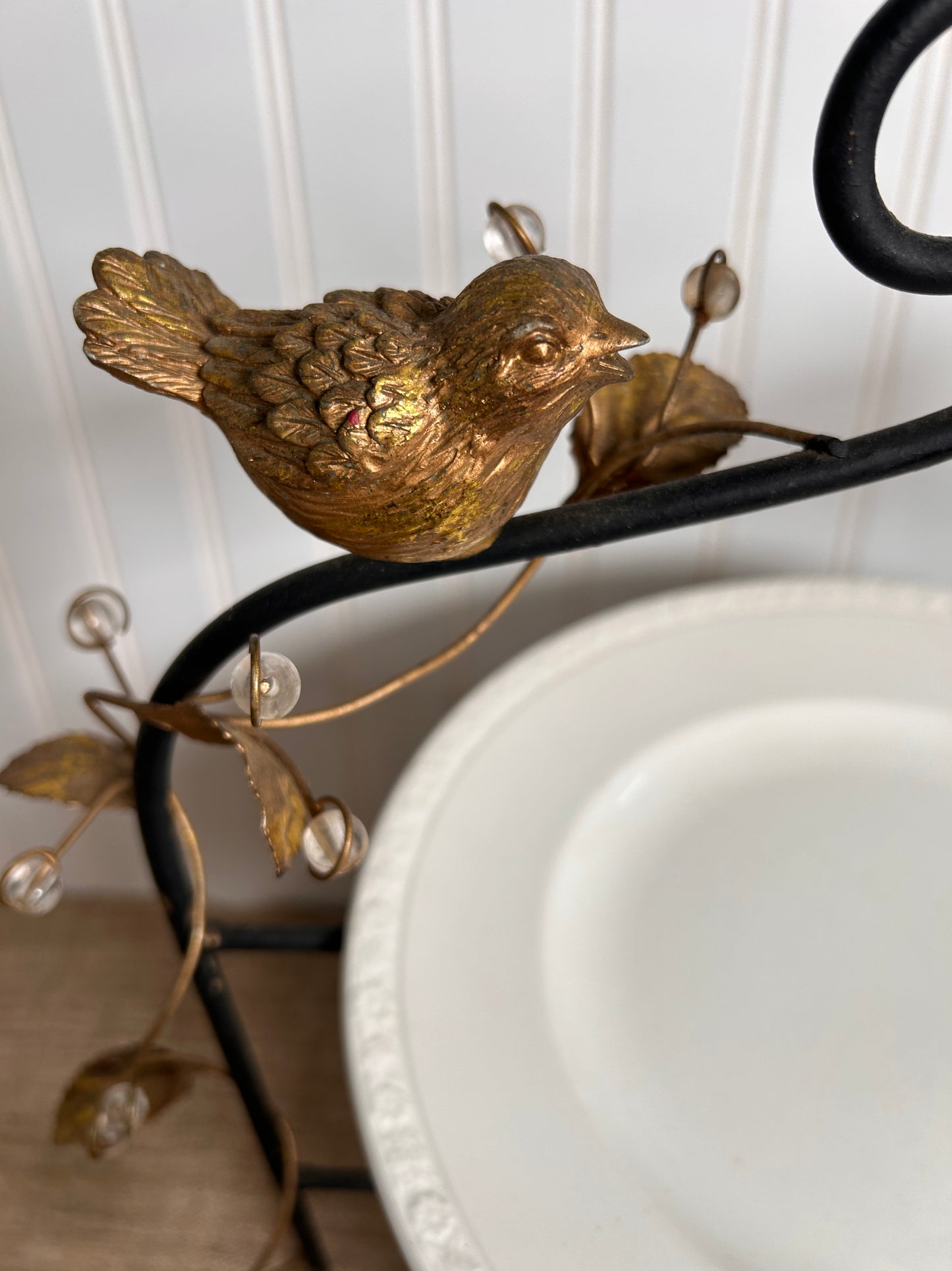 Two-tier Bird Dessert Stand