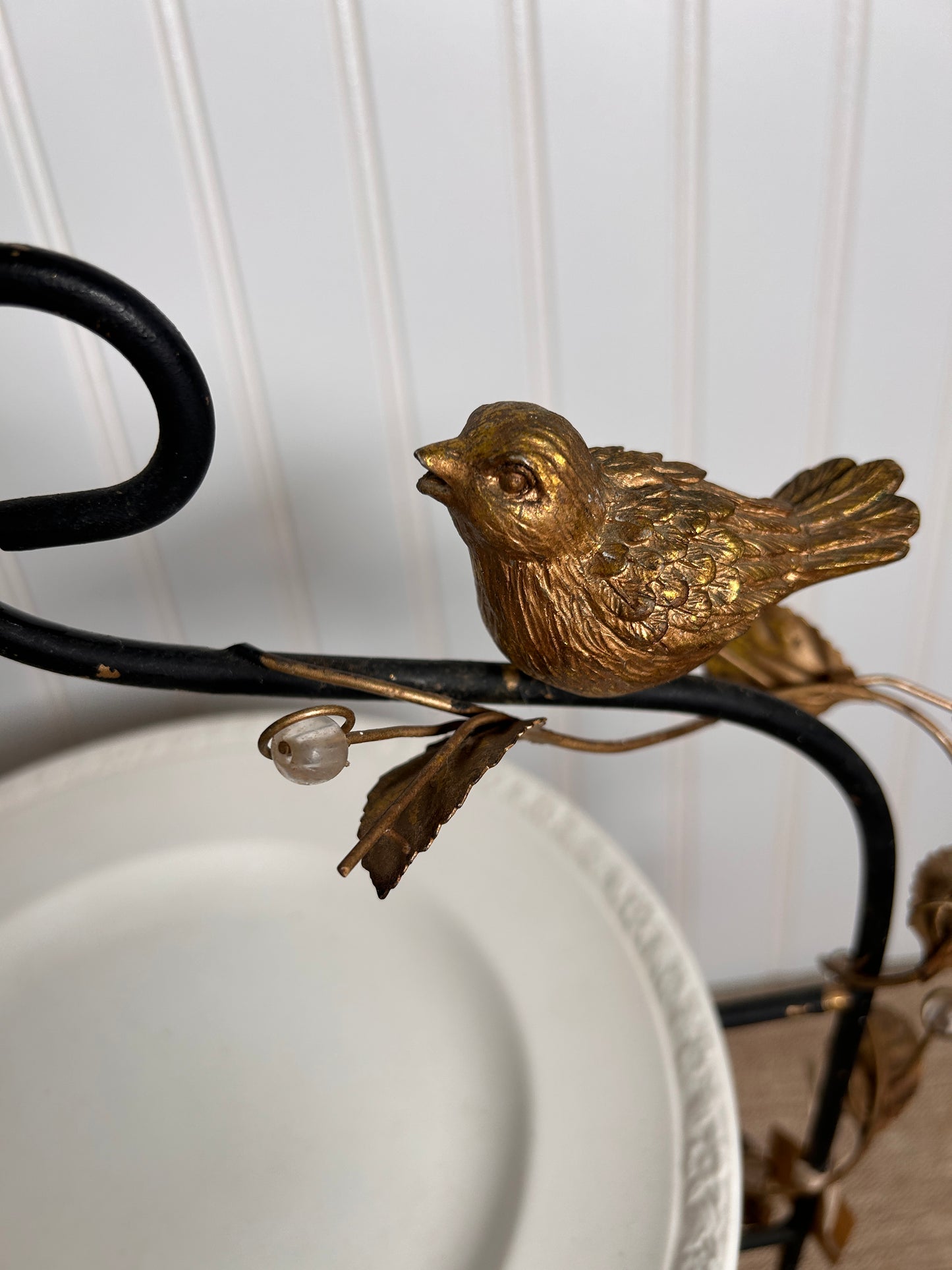 Two-tier Bird Dessert Stand