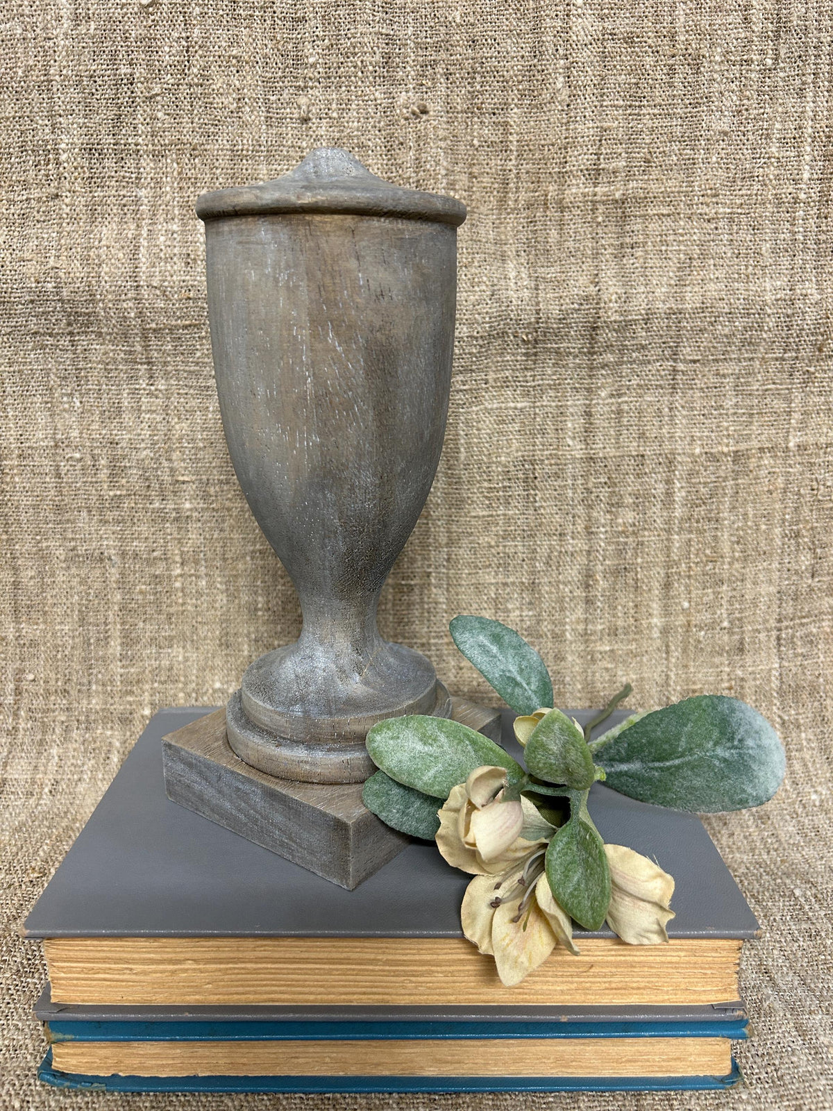 Solid Wood Finial Weathered Look or Raw