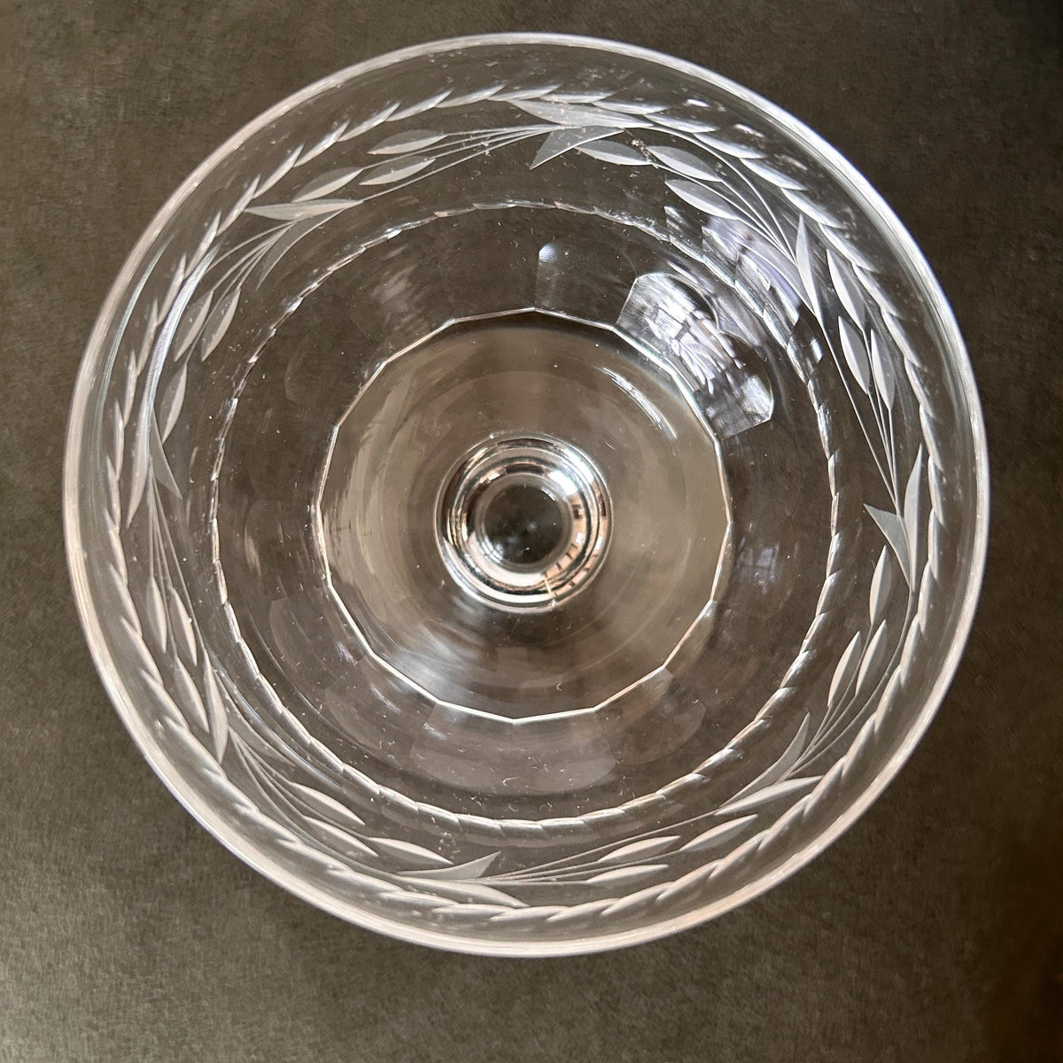 Fostoria Champagne Coupes, Etched Glass Sherbert Stems (Set of 6)