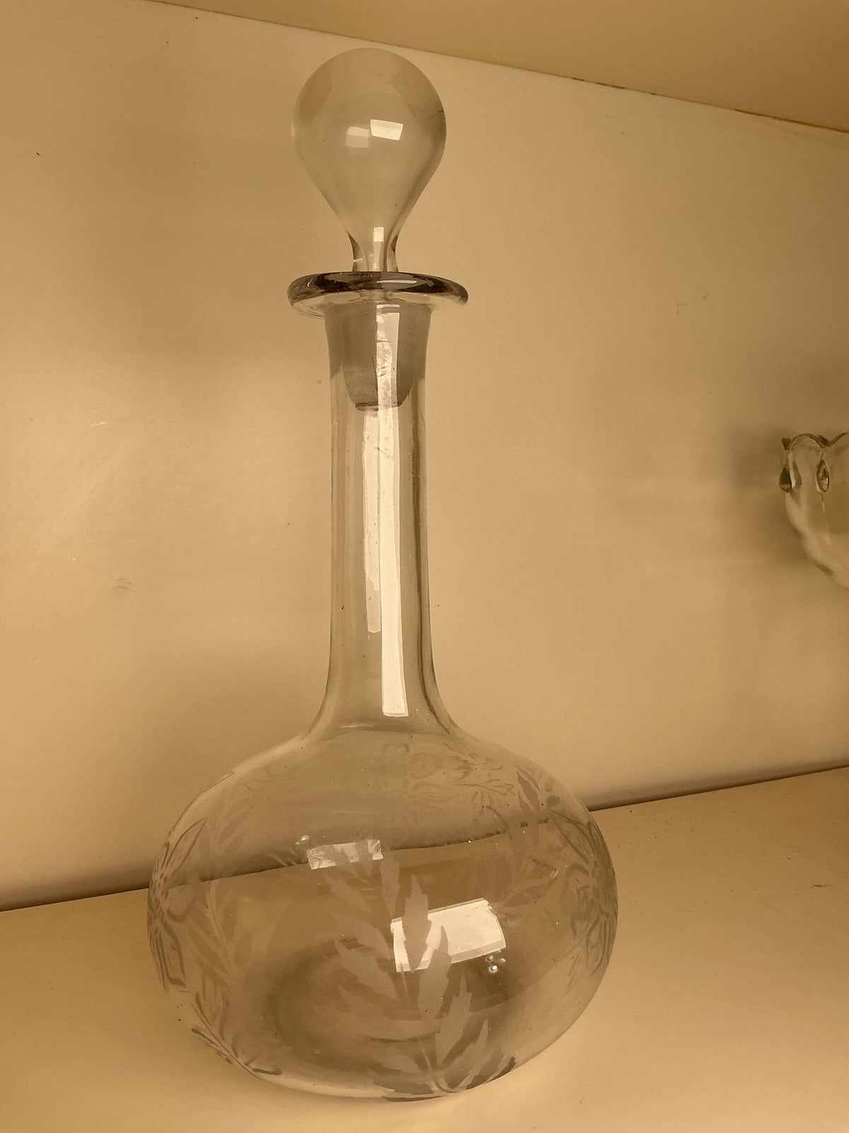 1800 Victorian Acid Etched Decanter