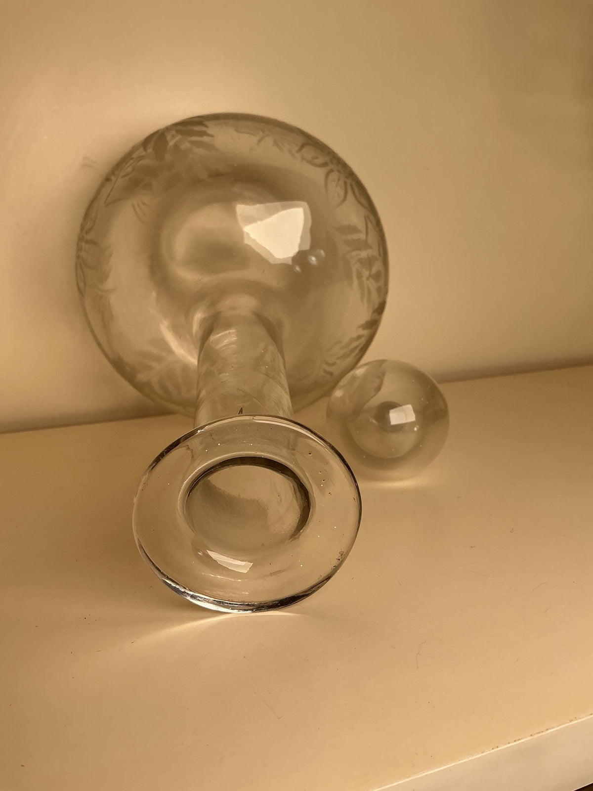 1800 Victorian Acid Etched Decanter