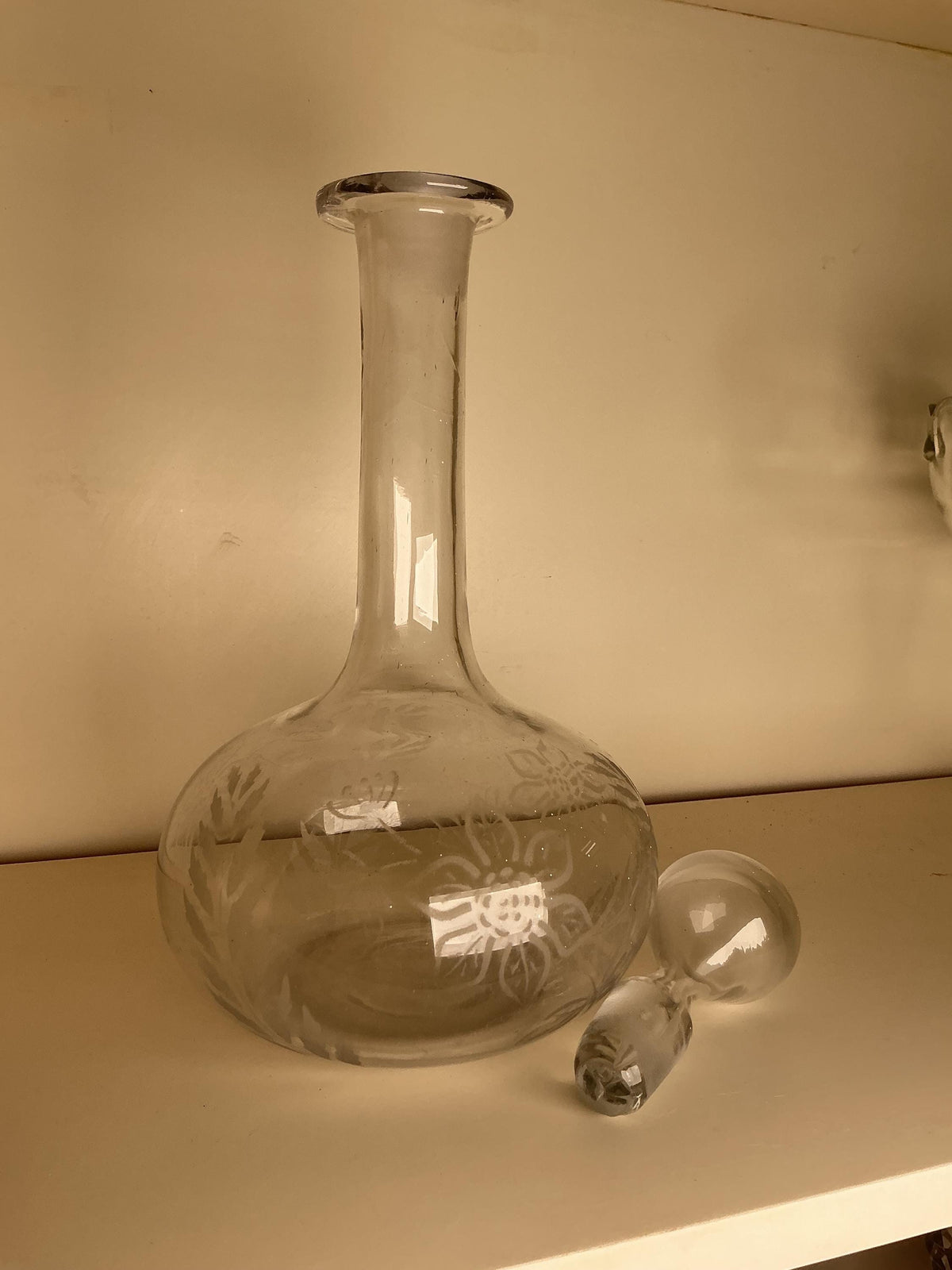 1800 Victorian Acid Etched Decanter