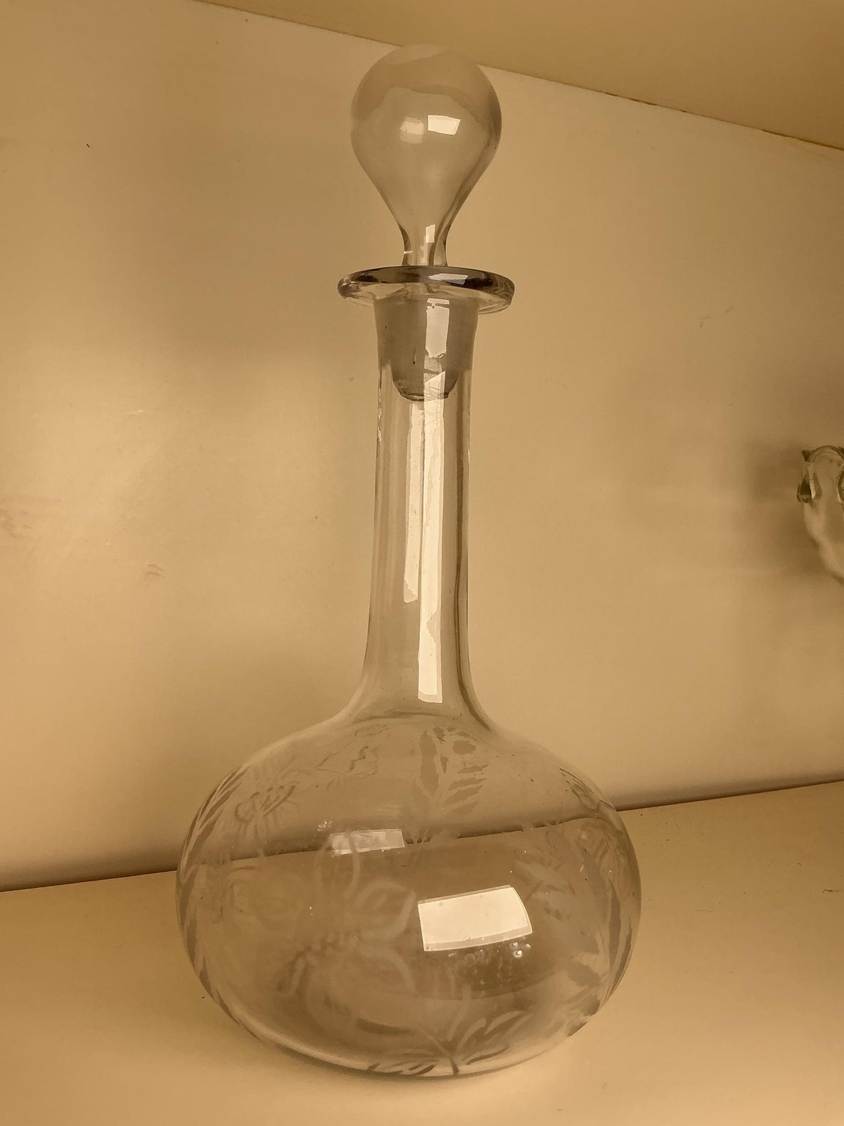 1800 Victorian Acid Etched Decanter