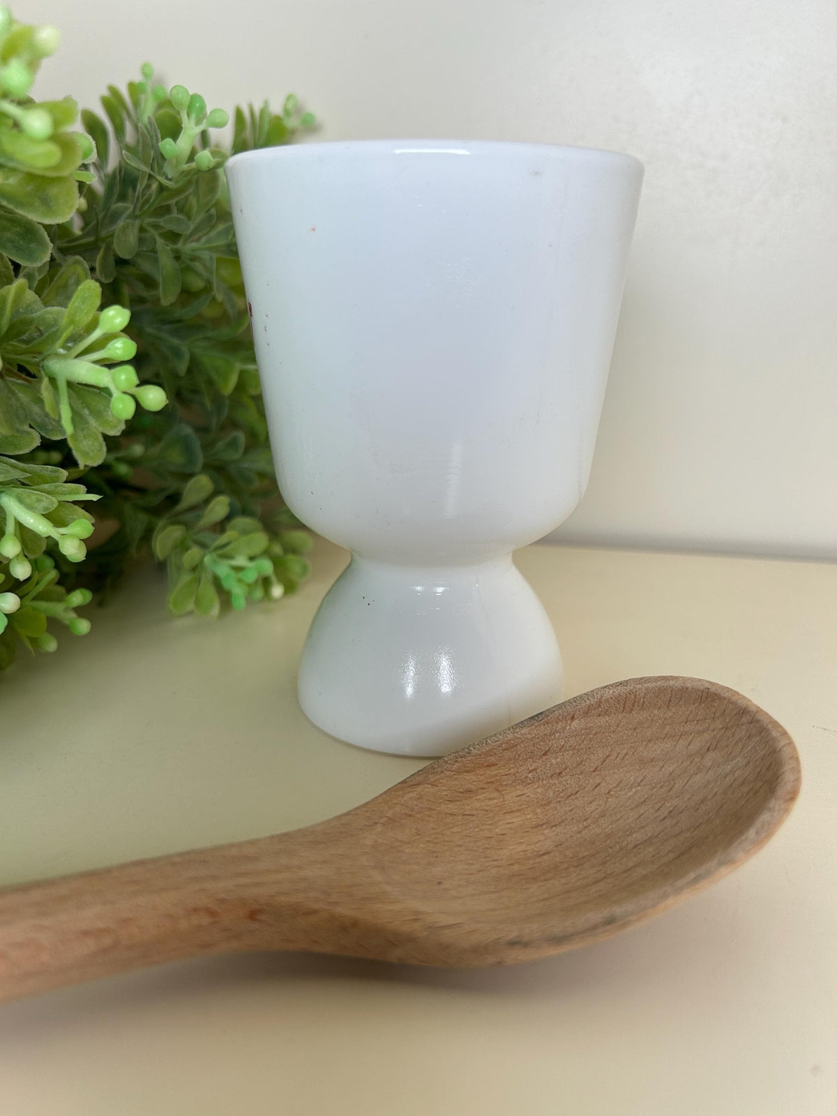 Hazel Atlas Milkglass Rooster Cup "Good Morning" Design