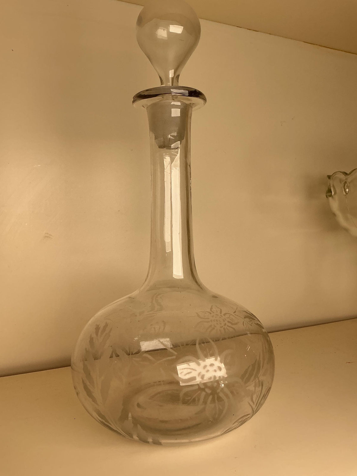 1800 Victorian Acid Etched Decanter