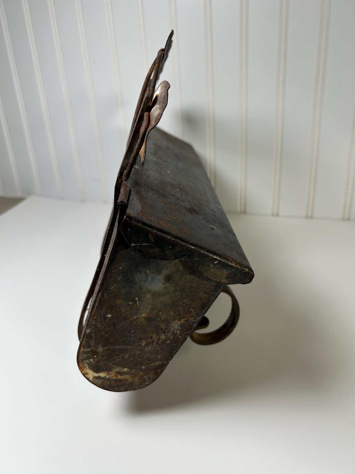 Mid Century Black Iron Mailbox
