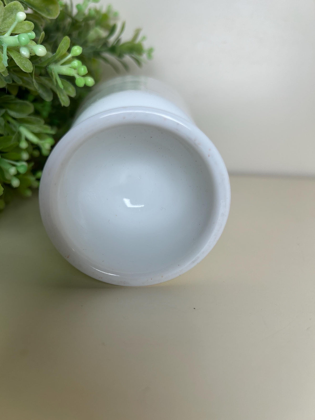 Hazel Atlas Milkglass Rooster Cup "Good Morning" Design