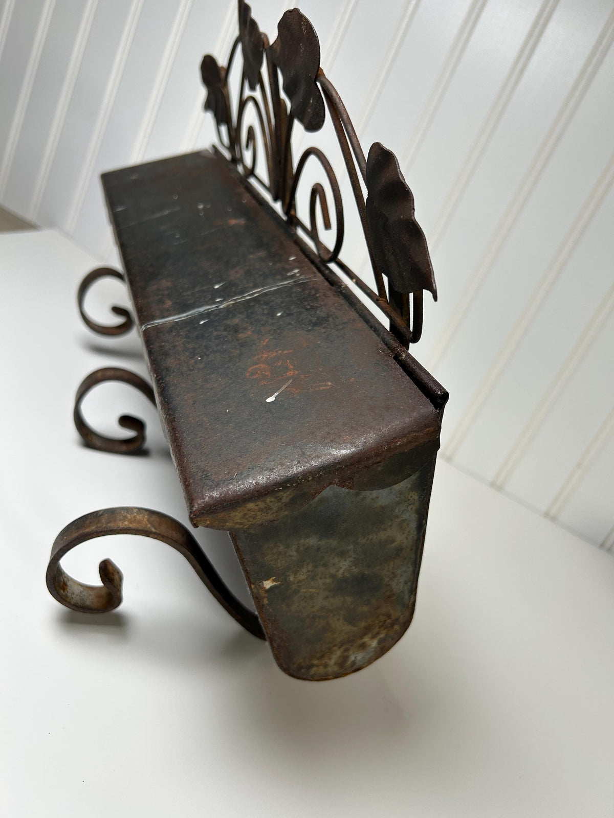 Mid Century Black Iron Mailbox
