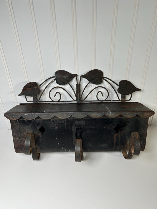 Mid Century Black Iron Mailbox