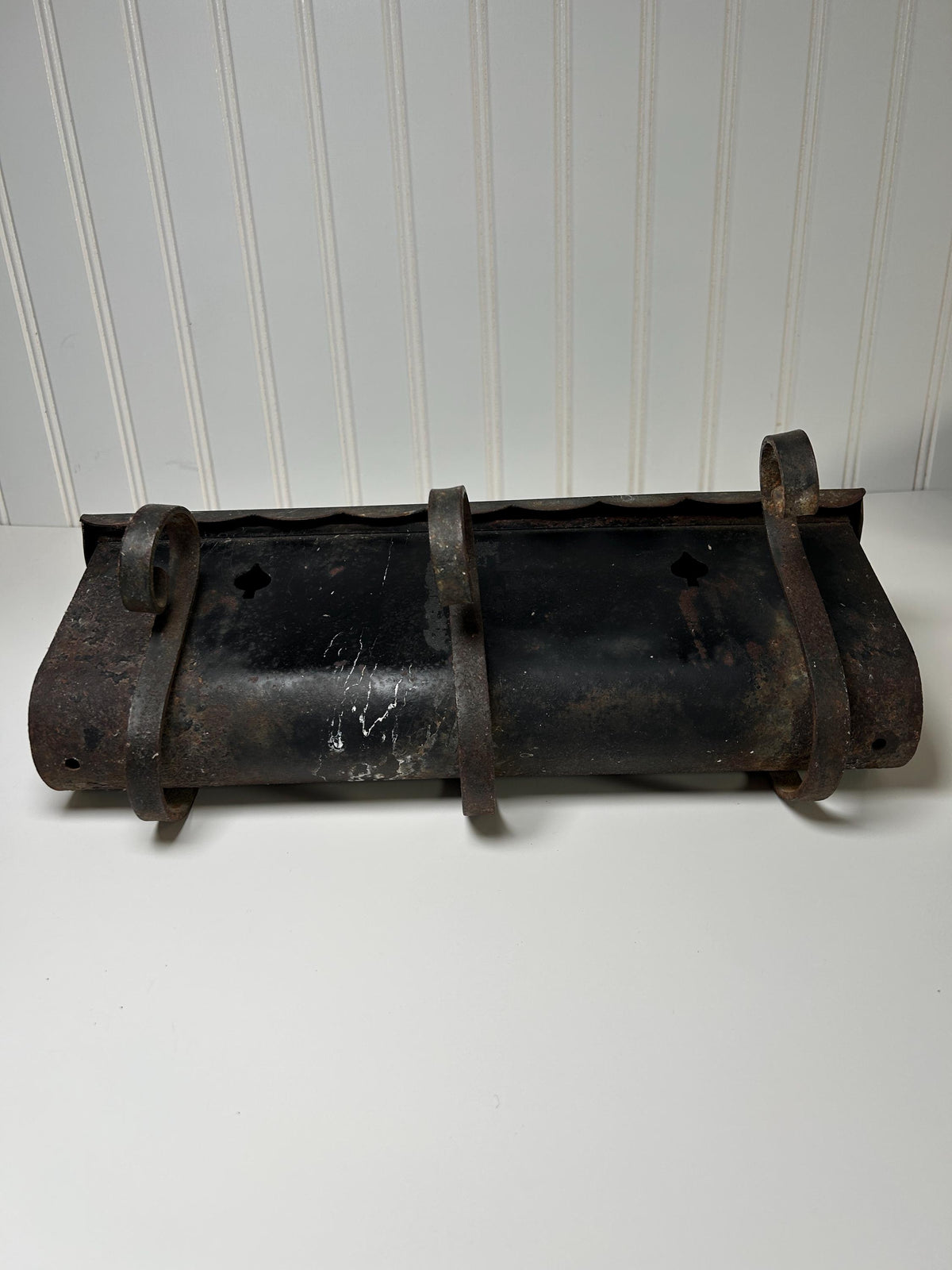 Mid Century Black Iron Mailbox