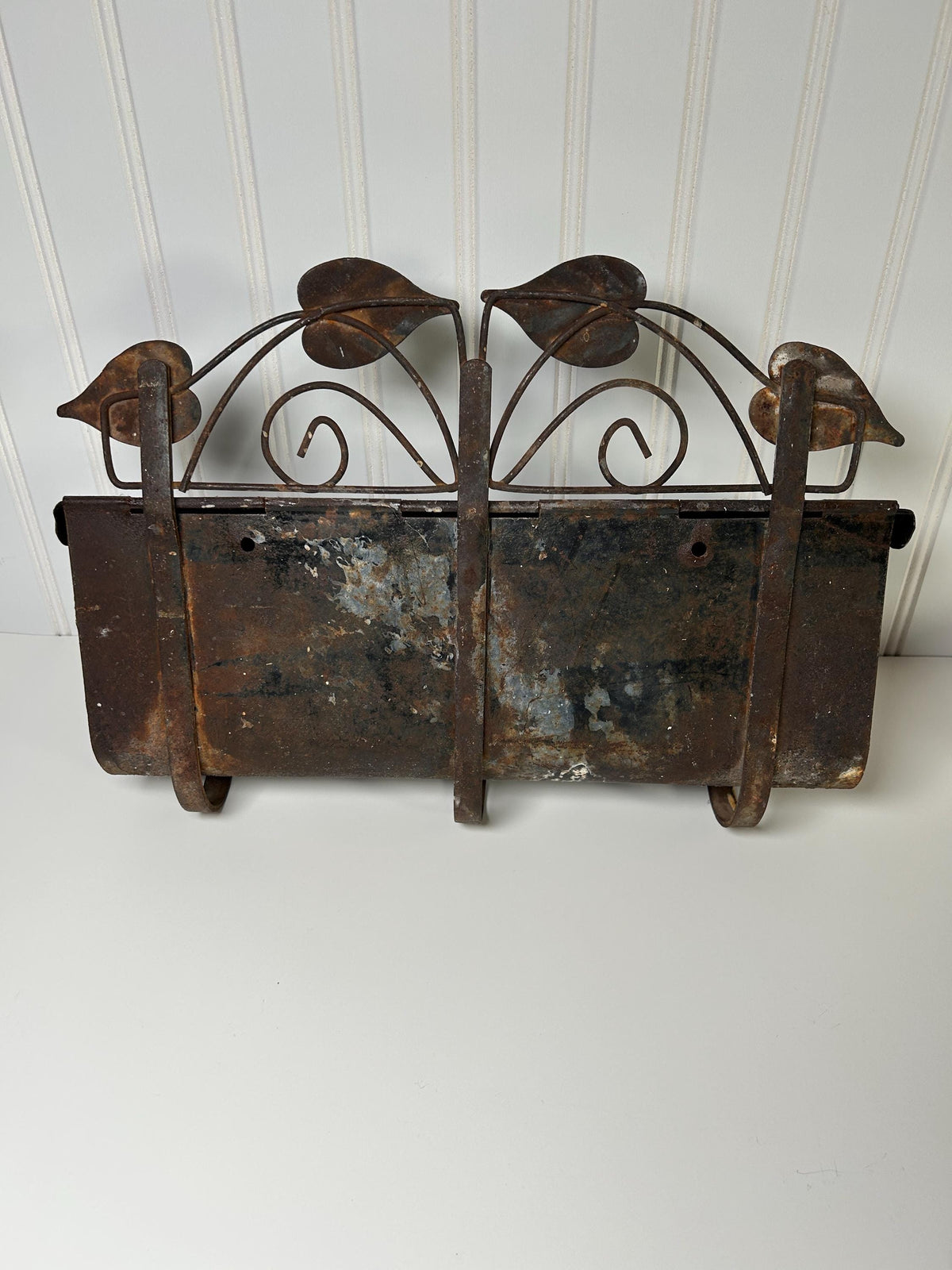 Mid Century Black Iron Mailbox