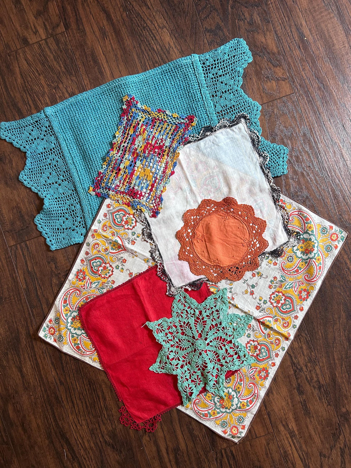 Scarf, Handkerchief, Placemats and Doilie Collection
