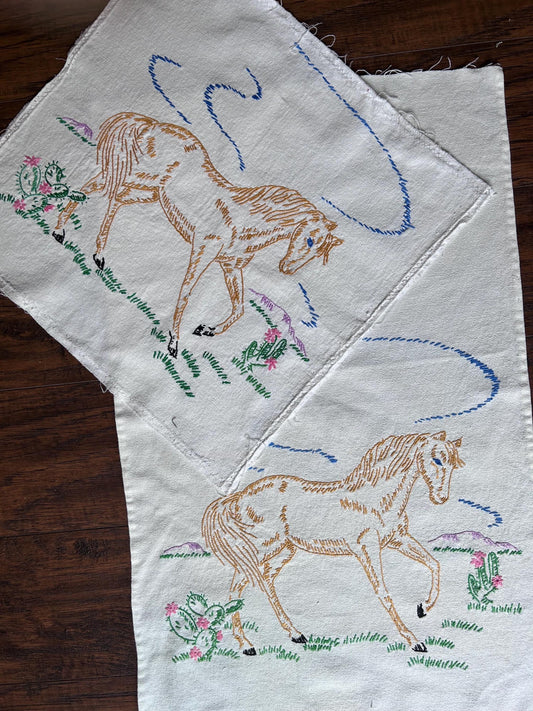 Vintage Linens Embroidery Vanity Scarf Doilie Lace Napkin Hankerchief